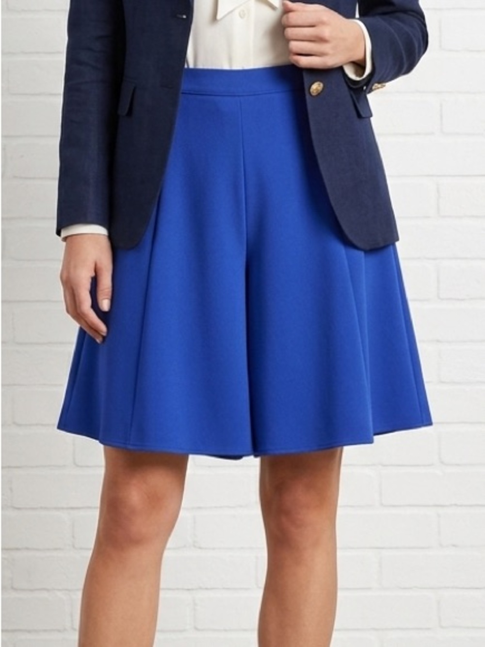 NWT IMAN Global Chic Royal Blue Culotte Shorts Skort Women’s Medium Wide Leg